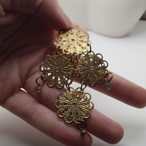 Vintage filigree necklace pendant - Picture 2 of 2